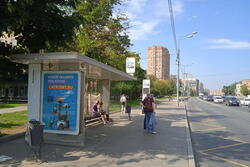 Фотография рекламного носителя, тип: Остановка 1.8x1.2, адрес: Нижегородская ул., д.94, корп.1, Москва, Россия. Сторона Б №984256