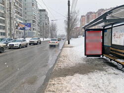 Фотография рекламного носителя, тип: Остановка 1.8x1.2, адрес: Академика Киренского ул., д.75, Красноярск, Красноярский край, Россия. Сторона А №1029646