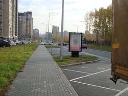 Фотография рекламного носителя, тип: Ситиформат 1.8x1.2, адрес: Академика Макеева ул., д.28, поз.1, Челябинск, Челябинская область, Россия. Сторона B №1058256