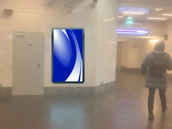 Фотография рекламного носителя, тип: Видеоэкран, адрес: Станция метро «Спортивная», линия Фрунзенско-Приморская, Санкт-Петербург, Россия. Сторона/вариант А1 №1061574