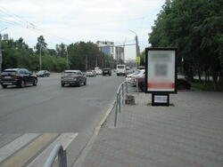 Фотография рекламного носителя, тип: Ситиформат 1.8x1.2, адрес: Энгельса ул., д.51, Челябинск, Челябинская область, Россия. Сторона А №1013704