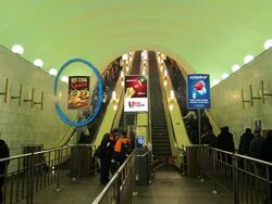 Фотография рекламного носителя, тип: Лайтбокс, адрес: Станция метро «Садовая», линия Фрунзенско-Приморская, Санкт-Петербург, Россия. Сторона/вариант А №1062283