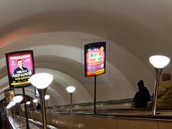 Фотография рекламного носителя, тип: Лайтбокс, адрес: Станция метро «Садовая», линия Фрунзенско-Приморская, Санкт-Петербург, Россия. Сторона/вариант Б №1062841