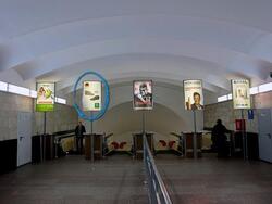 Фотография рекламного носителя, тип: Лайтбокс, адрес: Станция метро «Садовая», линия Фрунзенско-Приморская, Санкт-Петербург, Россия. Сторона/вариант А №1062284