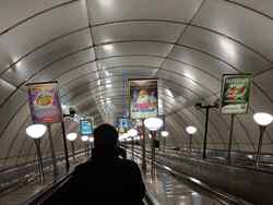 Фотография рекламного носителя, тип: Лайтбокс, адрес: Станция метро «Комендантский проспект», линия Фрунзенско-Приморская, Санкт-Петербург, Россия. Сторона/вариант Б №1062074