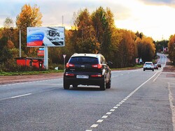 Фотография рекламного носителя, тип: Билборд 3x6, адрес: А-127 а/д., 9 500м, КПП Брусничное, Ленинградская область, Россия. Сторона Б №478997