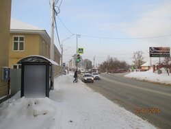 Фотография рекламного носителя, тип: Остановка 1.8x1.2, адрес: Софьи Перовской ул., д.3, Уфа, Республика Башкортостан, Россия. Сторона Б №744326