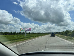 Фотография рекламного носителя, тип: Суперсайт 3x12, адрес: Азов-Староминская а/д, 87 300м, Краснодар, Краснодарский край, Россия. Сторона Б №1021212