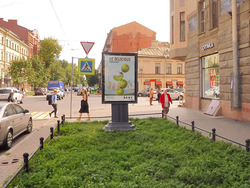 Фотография рекламного носителя, тип: Ситиформат 1.8x1.2, адрес: 11-я линия В.О., д.34 Х Средний В.О. пр-т., Санкт-Петербург, Россия. Сторона A №632179