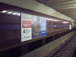 Фотография рекламного носителя, тип: Другой индор-формат, адрес: Станция метро «Спортивная», линия Фрунзенско-Приморская, Санкт-Петербург, Россия. Сторона/вариант А №1061718