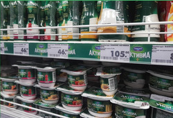 Фотография рекламного носителя, тип: Другой индор-формат, адрес: Супермаркет «Пятёрочка», Гашека ул., д.18, Омск, Омская область, Россия. Сторона/вариант №1134324