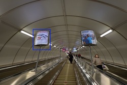 Фотография рекламного носителя, тип: Лайтбокс, адрес: Станция метро «Лесная», линия Кировско-Выборгская, Санкт-Петербург, Россия. Сторона/вариант А №1062094