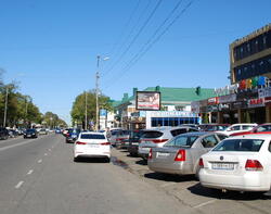 Фотография рекламного носителя, тип: Ситиборд 2.7x3.7, адрес: Краснооктябрьская ул., д.36, Майкоп, Республика Адыгея, Россия. Сторона A1-A5 №1020956