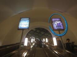 Фотография рекламного носителя, тип: Лайтбокс, адрес: Станция метро «Лесная», линия Кировско-Выборгская, Санкт-Петербург, Россия. Сторона/вариант А №1062096