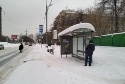 Фотография рекламного носителя, тип: Остановка 1.8x1.2, адрес: Зорге ул., д.8, ост. Ул. Зорге,10, Москва, Россия. Сторона А №1066107