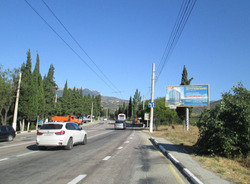 Фотография рекламного носителя, тип: Билборд 3x6, адрес: Симферополь - Ялта а/д, 43 950м, Симферополь, Республика Крым, Россия. Сторона А №773538