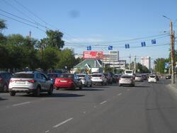 Фотография рекламного носителя, тип: Суперсайт 4x12, адрес: Воровского ул., д.85 Х Блюхера ул., Челябинск, Челябинская область, Россия. Сторона А1 №328513