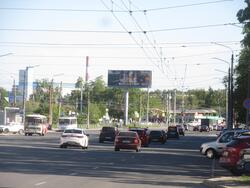 Фотография рекламного носителя, тип: Суперсайт 4x12, адрес: Воровского ул., д.85 Х Блюхера ул., Челябинск, Челябинская область, Россия. Сторона А2 №328514