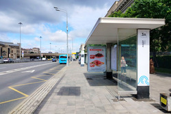 Фотография рекламного носителя, тип: Остановка 1.8x1.2, адрес: Ленинградский пр-т., д.64, поз.2, Москва, Россия. Сторона А №580087