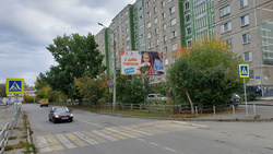 Фотография рекламного носителя, тип: Билборд 3x6, адрес: Харлова ул. Х Курганская ул., Челябинск, Челябинская область, Россия. Сторона A №201160