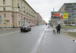 Фотография рекламного носителя, тип: Билборд 3x6, адрес: Большеохтинский пр-т., д.14 X Краснодонская ул., Санкт-Петербург, Россия. Сторона A №169019