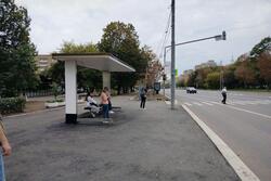 Фотография рекламного носителя, тип: Остановка 1.8x1.2, адрес: Комсомольский пр-т., д.21, Москва, Россия. Сторона Б №556601