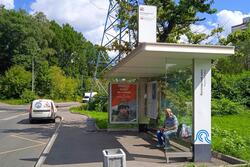 Фотография рекламного носителя, тип: Остановка 1.8x1.2, адрес: Богатырский мост ул., ост. "Богатырский мост", Москва, Россия. Сторона А №822534