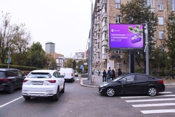 Фотография рекламного носителя, тип: Ситиборд 2.7x3.7, адрес: 1905 года ул., д.7, стр.1, Москва, Россия. Сторона А1 №577020
