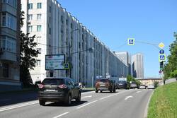 Фотография рекламного носителя, тип: Ситиборд 2.7x3.7, адрес: 1905 года ул., д.7, стр.1, Москва, Россия. Сторона Б №577024