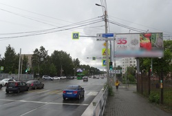 Фотография рекламного носителя, тип: Билборд 3x6, адрес: Худякова ул. Х Татьяничевой ул., Челябинск, Челябинская область, Россия. Сторона А1-A3 №186341