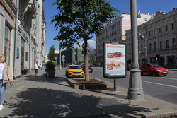 Фотография рекламного носителя, тип: Ситиформат 1.8x1.2, адрес: Тверская ул., д.17, Москва, Россия. Сторона Б №557725